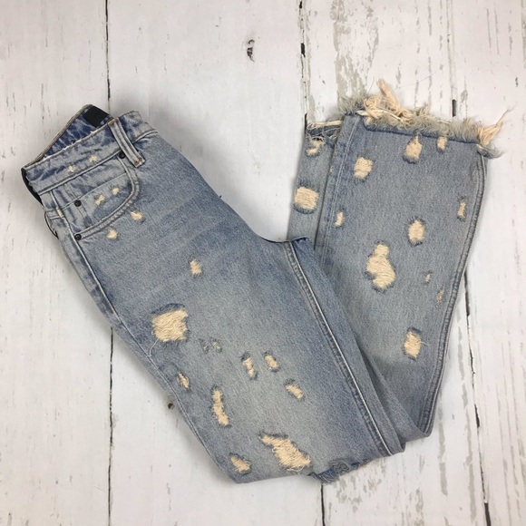 NWT Alexander Wang Grind Scratch Cropped Jeans - Picture 6 of 8